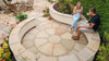 Marshalls Indian Sandstone circle in a buff multi