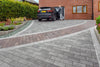 Marshalls Driveline Nova Coarse in a bindle and pebble grey colour, Installed to a driveway