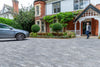 Marshalls Farnely Setts in a silver multi colour, installed on a driveway