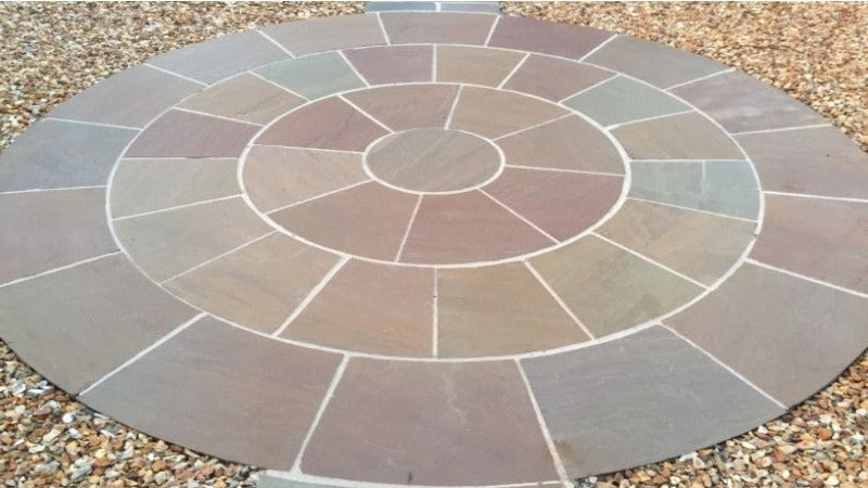 Autumn Blend Circle Patio Paving Pack by UK Landscaping Supplies UK Landscape Supplies