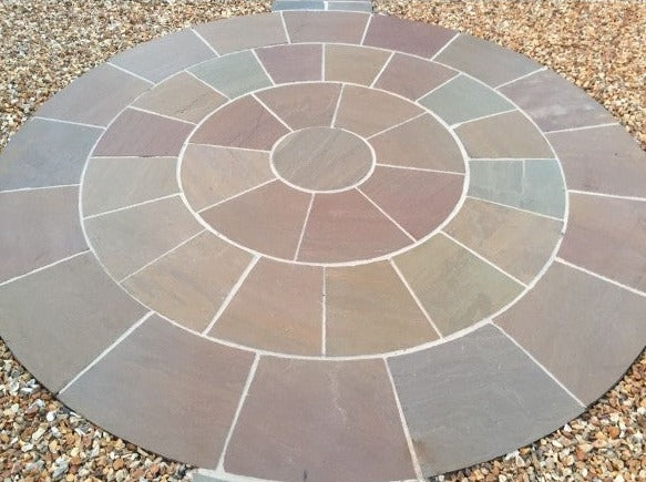 Autumn Blend Circle Paving Pack by UK Landscaping Supplies UK Landscape Supplies